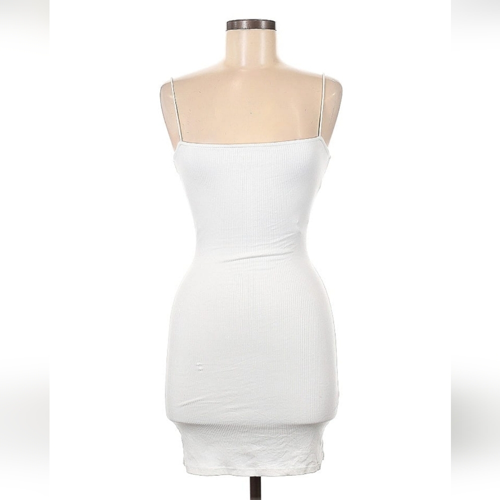 Windsor White Mini Dress- Square Neck - Size M